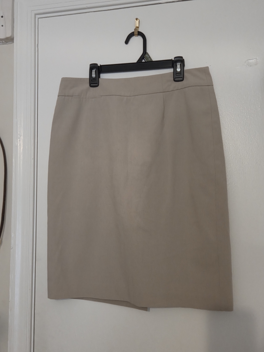 Calvin Klein Tailored Pencil Skirt Taupe Khaki Workwear Business Casual Size 8